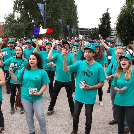 Manifestation de l'association lors de l'UEFA 2016